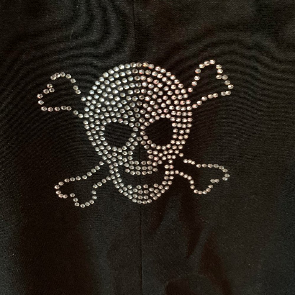 Upcycled Blazer Skull Rhinestones OOAK